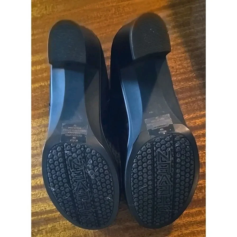 Steven By Steve Madden Womens Ella Shoes‎ Bootie Black Woven Heels Size 10
